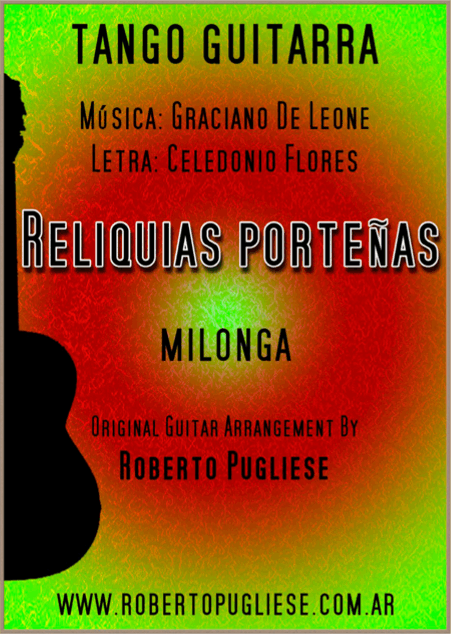 Reliquias Porteñas - milonga guitar Classical Guitar scores gallery preview page 1