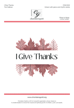 Book cover for I Give Thanks
