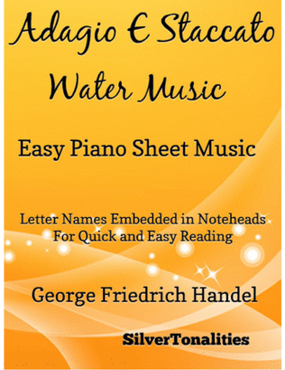 Book cover for Adagio E Staccato Water Music Easy Piano Sheet Music