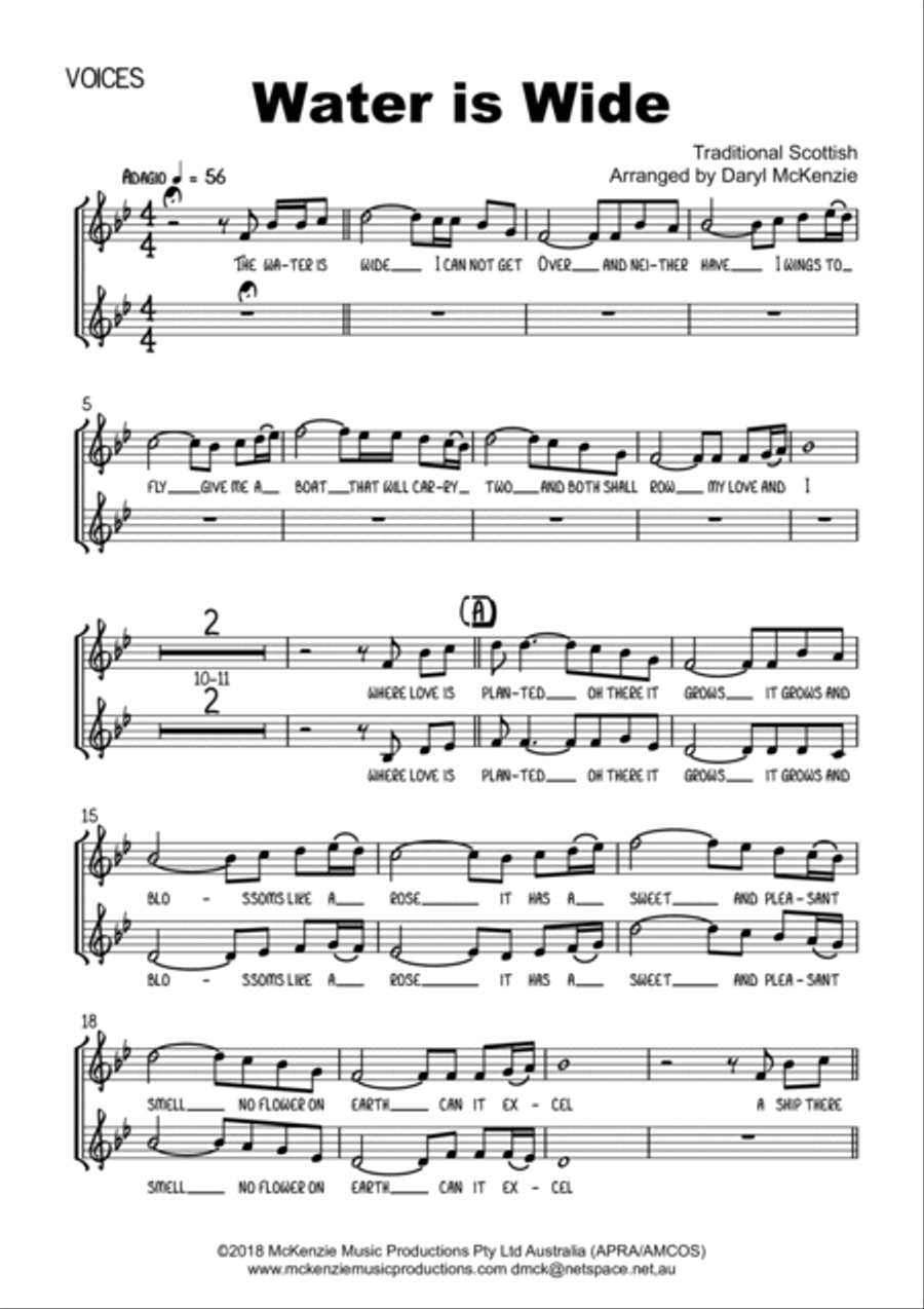 The Water is Wide Vocal Duet or Vocal Solo with Pops Orchestra Full Orchestra scores gallery preview page 5