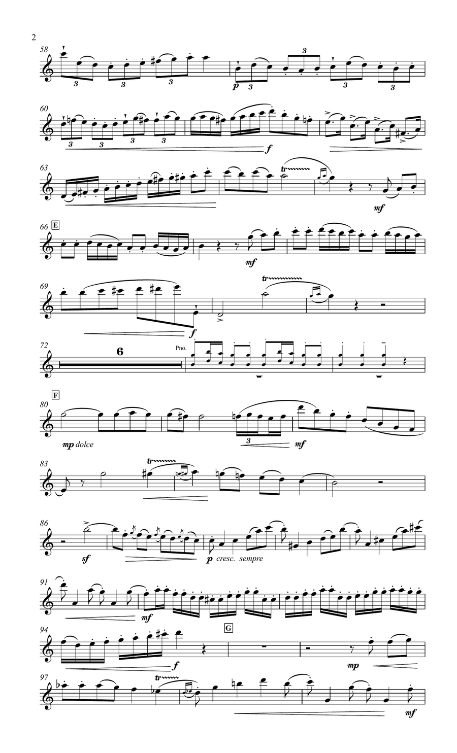 Gretry, Concerto for flute in C Flute Solo scores gallery preview page 3