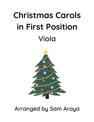 Book cover for Christmas Carols in First Position for Viola