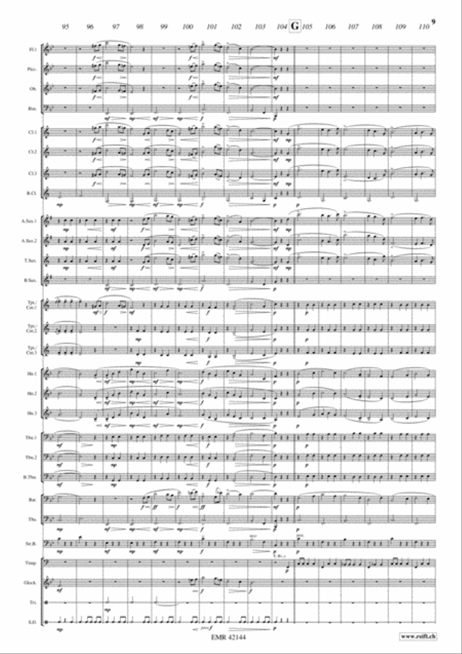 The Merry Widow Waltz Concert Band scores gallery preview page 9