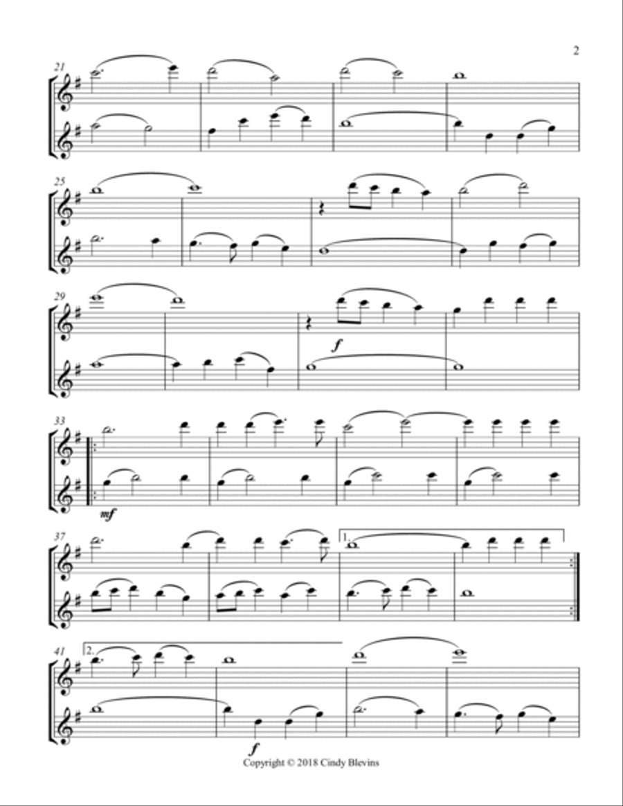 How Great Thou Art, for Flute Duet image number null