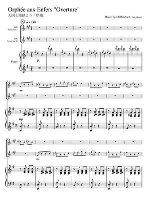 “Overture” from Orphee aux Enfers, (Gdur) piano trio / tenor Saxduet