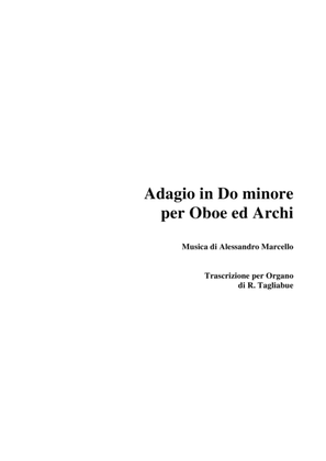Book cover for ADAGIO PER OBOE E ARCHI - A. Marcello - Arr. for Piano/Organo