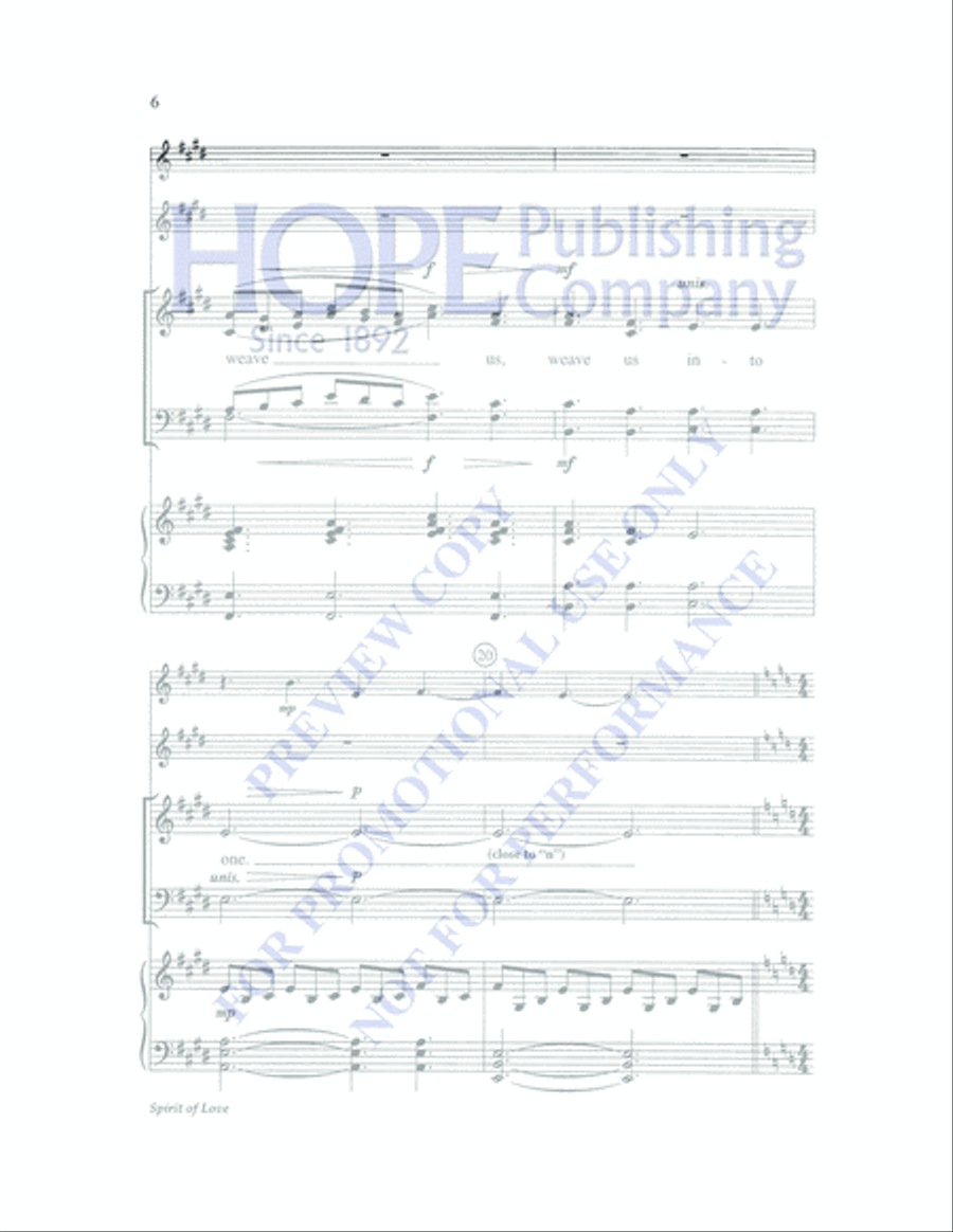 Spirit of Love 4-Part scores gallery preview page 6
