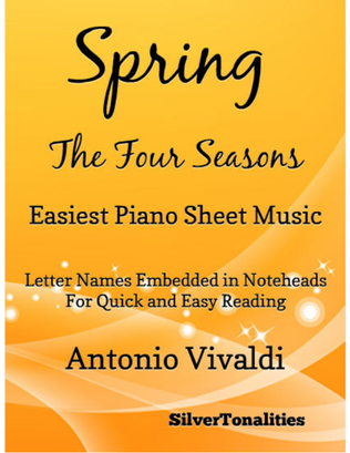 Book cover for Spring the Four Seasons Easiest Piano Sheet Music