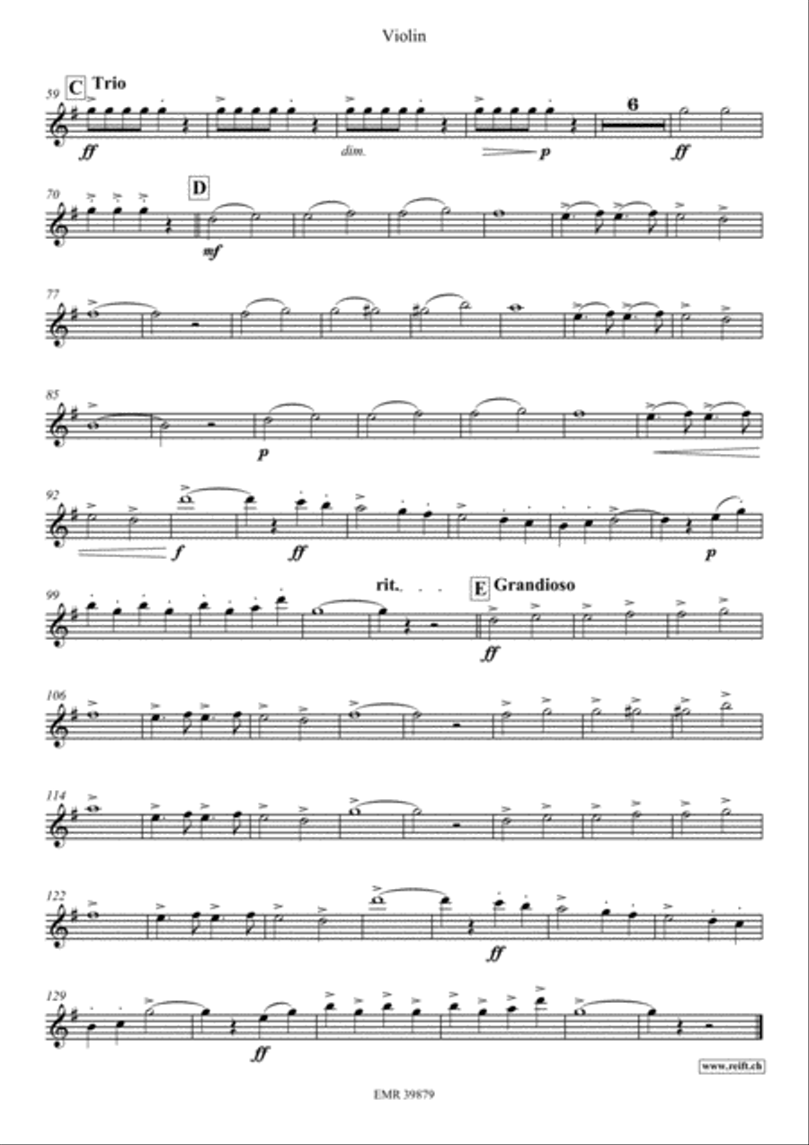 10 Greatest Famous Marches Violin Solo scores gallery preview page 4