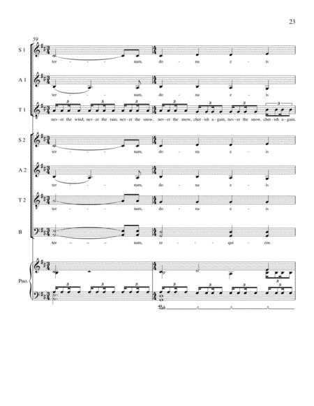 Never more will the wind (Piano/Choral Score) image number null