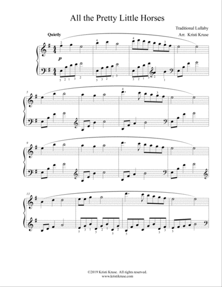 All the Pretty Little Horses Piano Solo scores gallery preview page 2