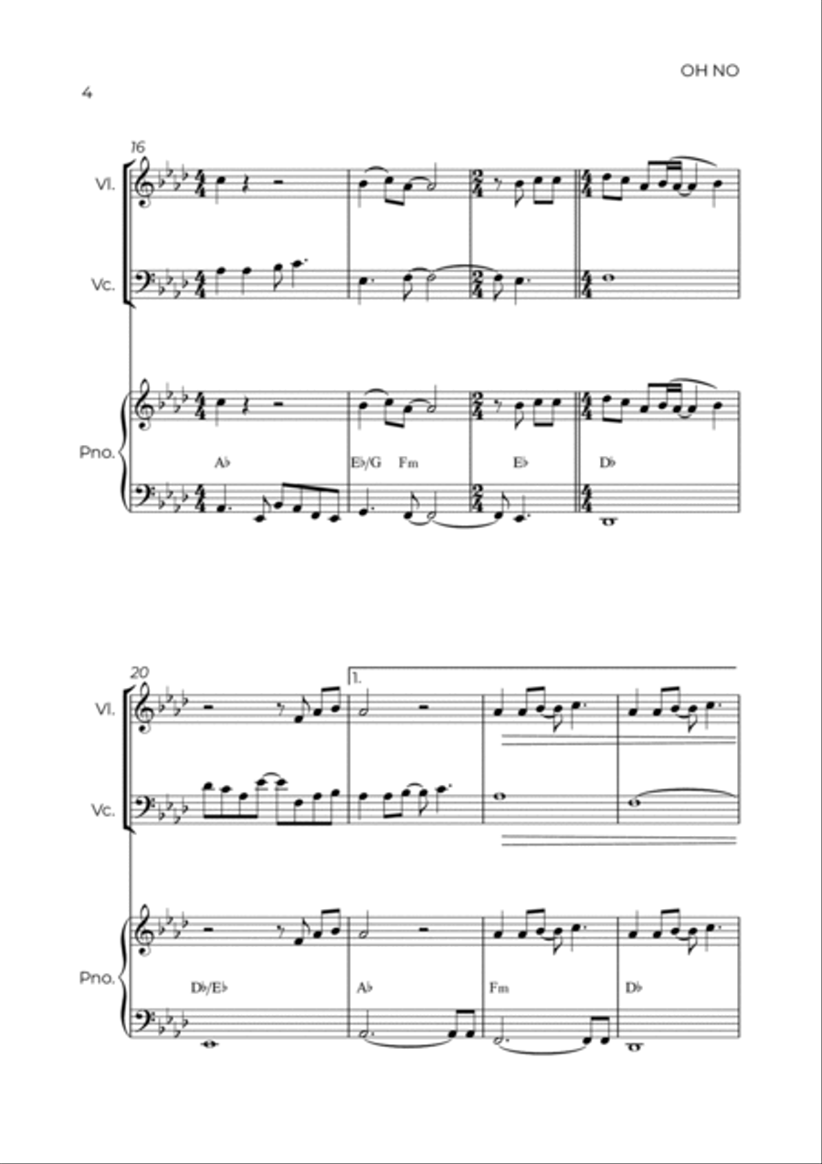 Oh No Oh No Piano Trio scores gallery preview page 4