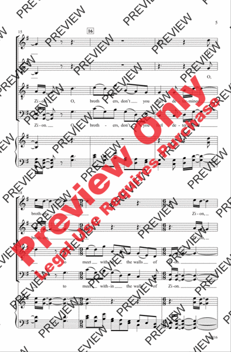 Zion's Walls Zion's Walls 4-Part scores gallery preview page 5