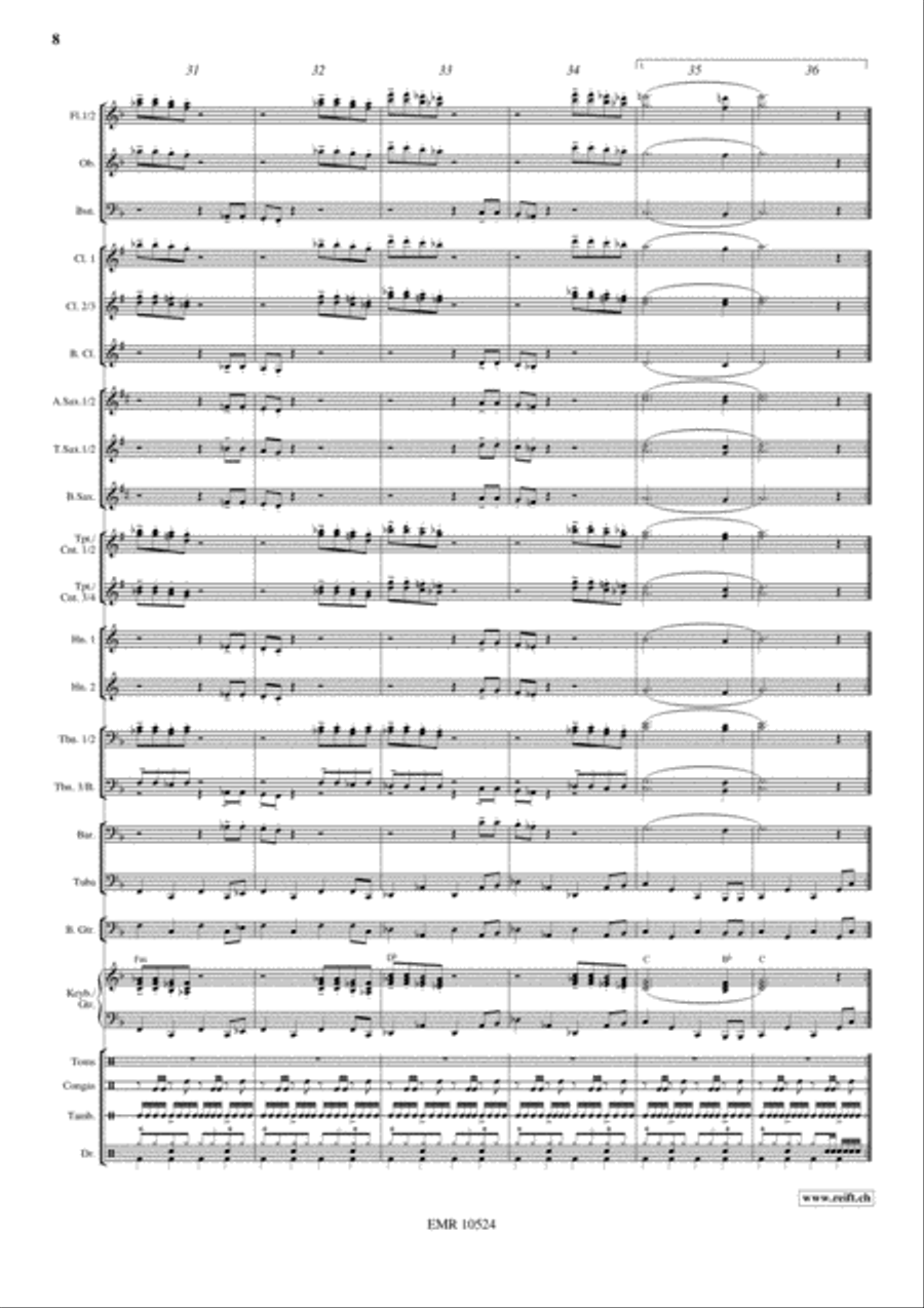 Disco Lady Concert Band scores gallery preview page 9