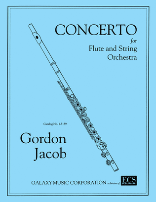 Book cover for Concerto for Flute & Strings, No. 1