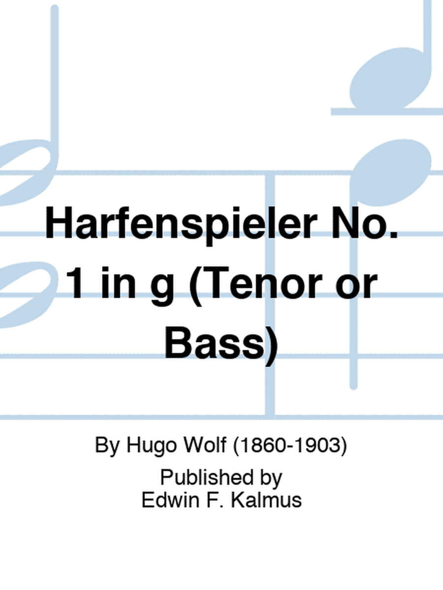 Harfenspieler No. 1 in g (Tenor or Bass)