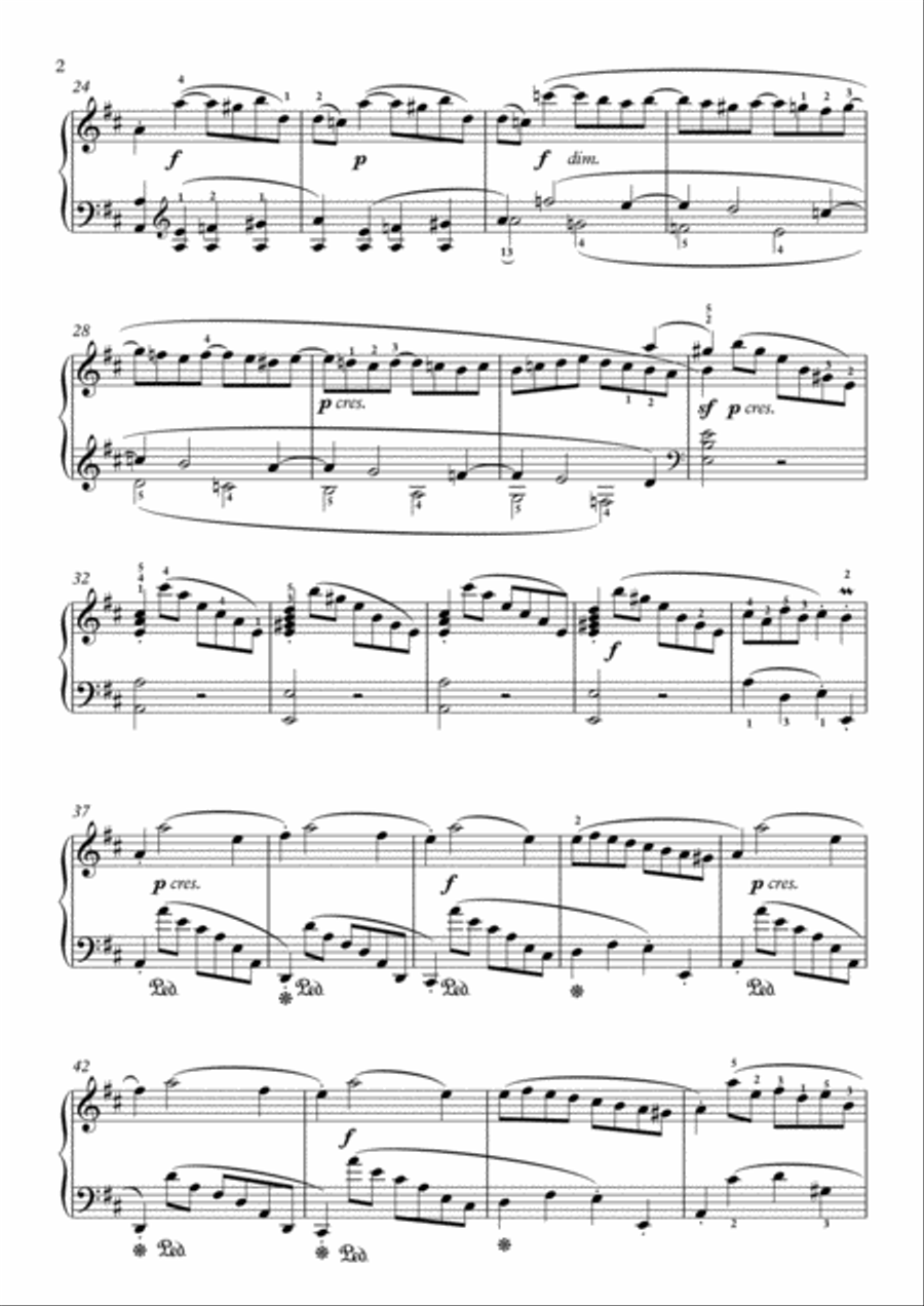 Scarlatti-Sonata in D-Major L.214 K.223(piano) Piano Solo scores gallery preview page 3