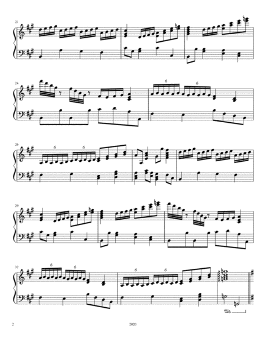 Hot July Night Piano Solo scores gallery preview page 2