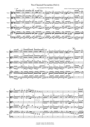 2 Classical Favourites for Viola Quartet (volume one)