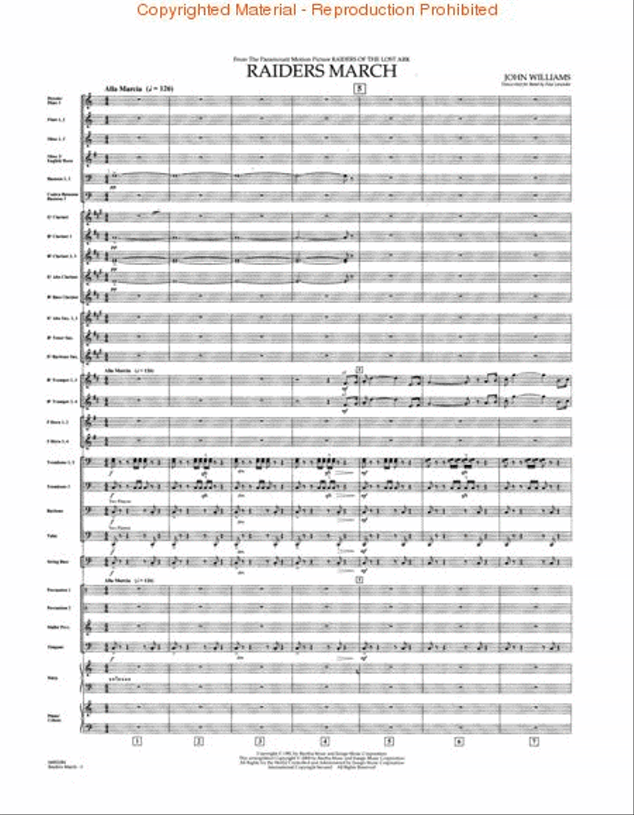 Raiders March – Deluxe Score Concert Band scores gallery preview page 2