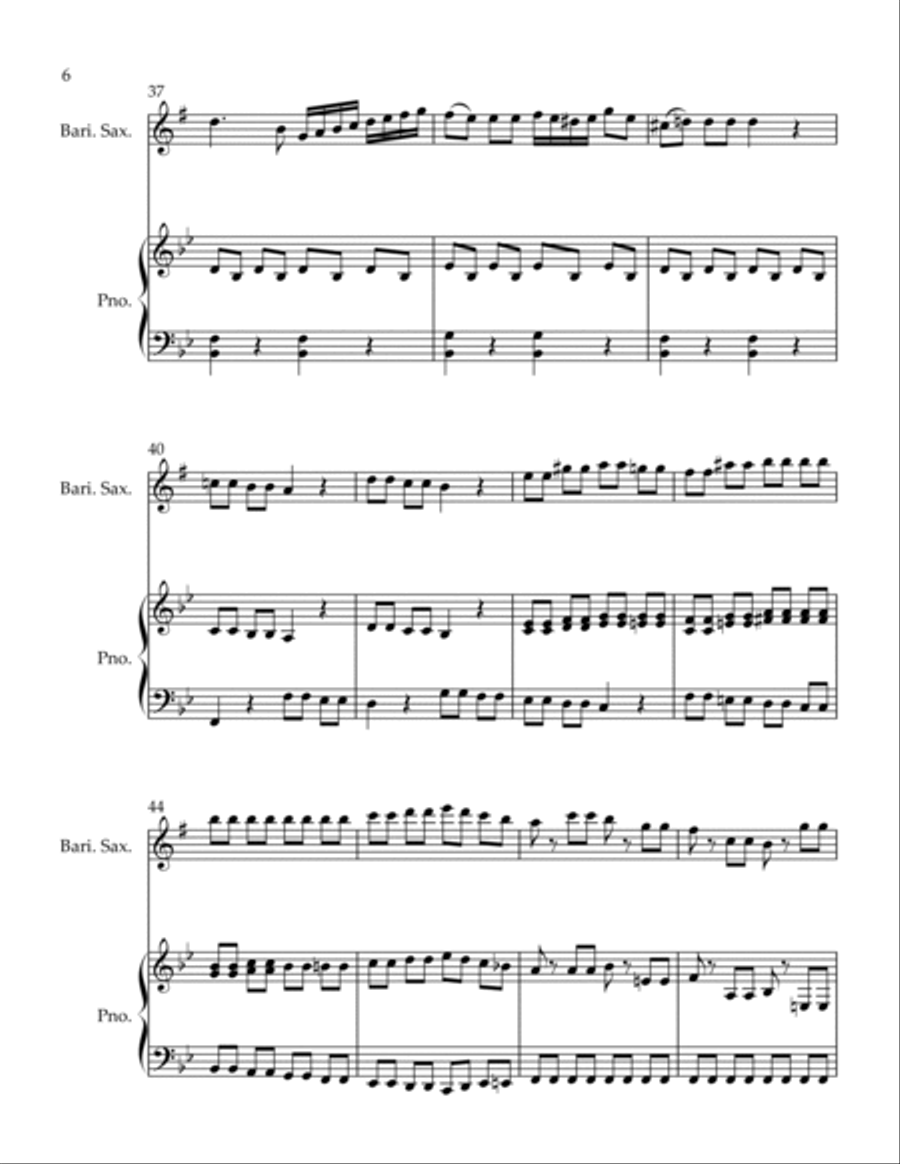 Spiritoso Baritone Saxophone scores gallery preview page 6