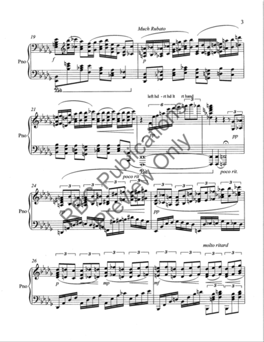 Three Preludes Piano Solo scores gallery preview page 6