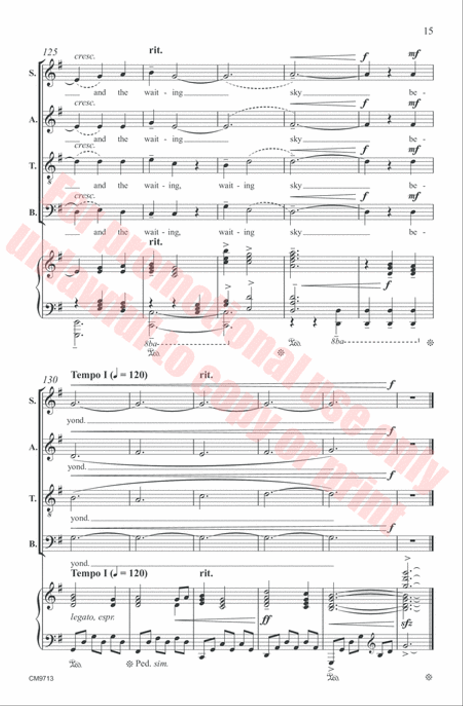 Song of the Sound 4-Part scores gallery preview page 15