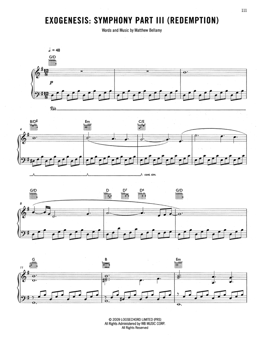 Exogenesis: Symphony Part III (Redemption) Acoustic Guitar scores gallery preview page 1