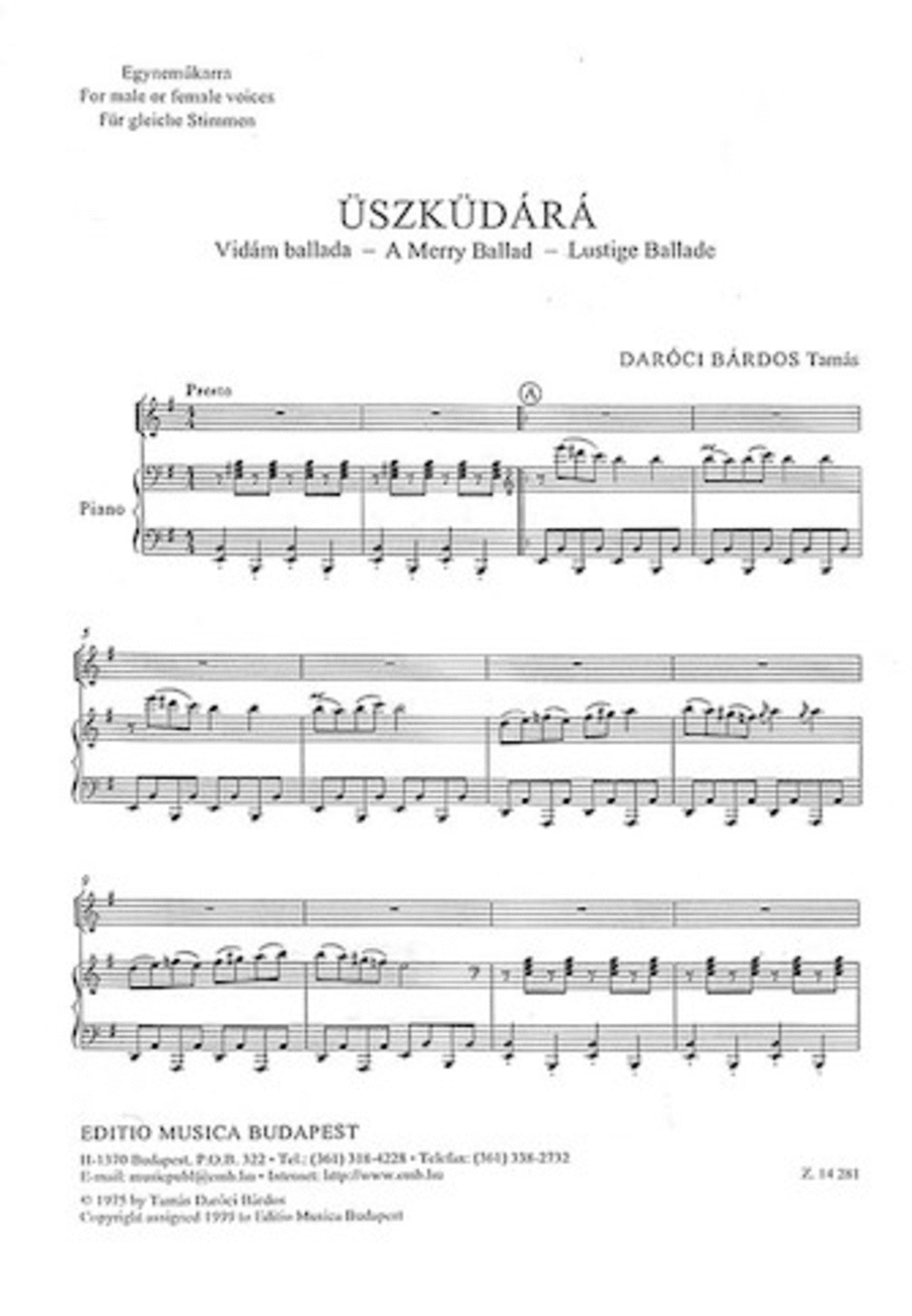 szkÜdÁrÁ - A Merry Ballad For Male Or Female Voices Women's Choir scores gallery preview page 1