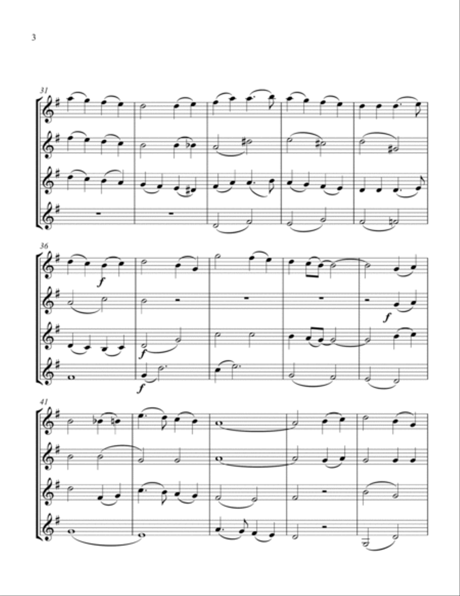 (There's No Place Like) Home For The Holidays String Quartet scores gallery preview page 4