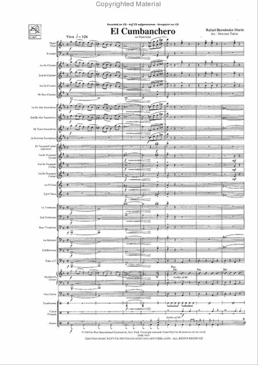 El Cumbanchero Concert Band scores gallery preview page 3