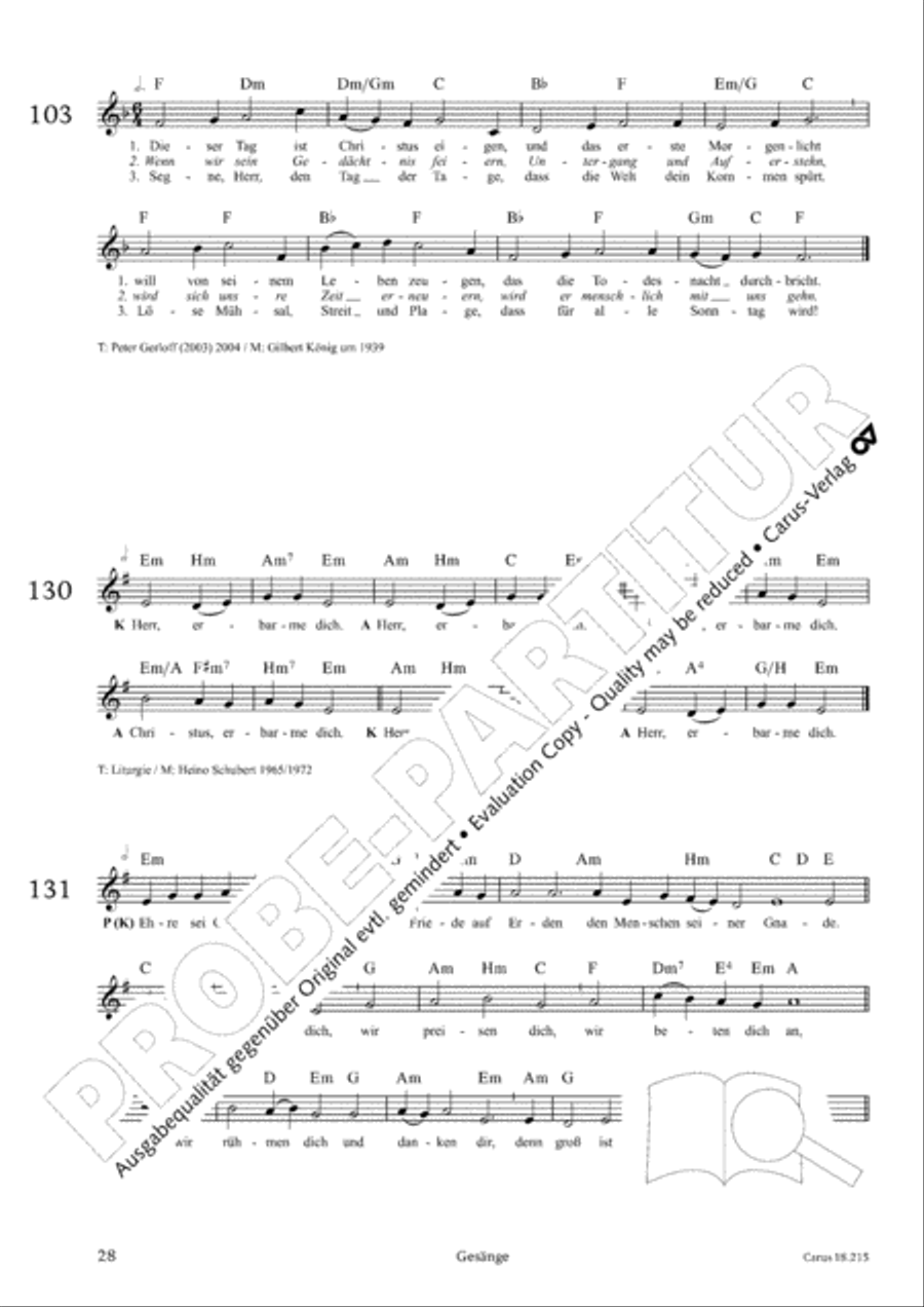 Gitarrenbuch zum Gotteslob Guitar scores gallery preview page 27