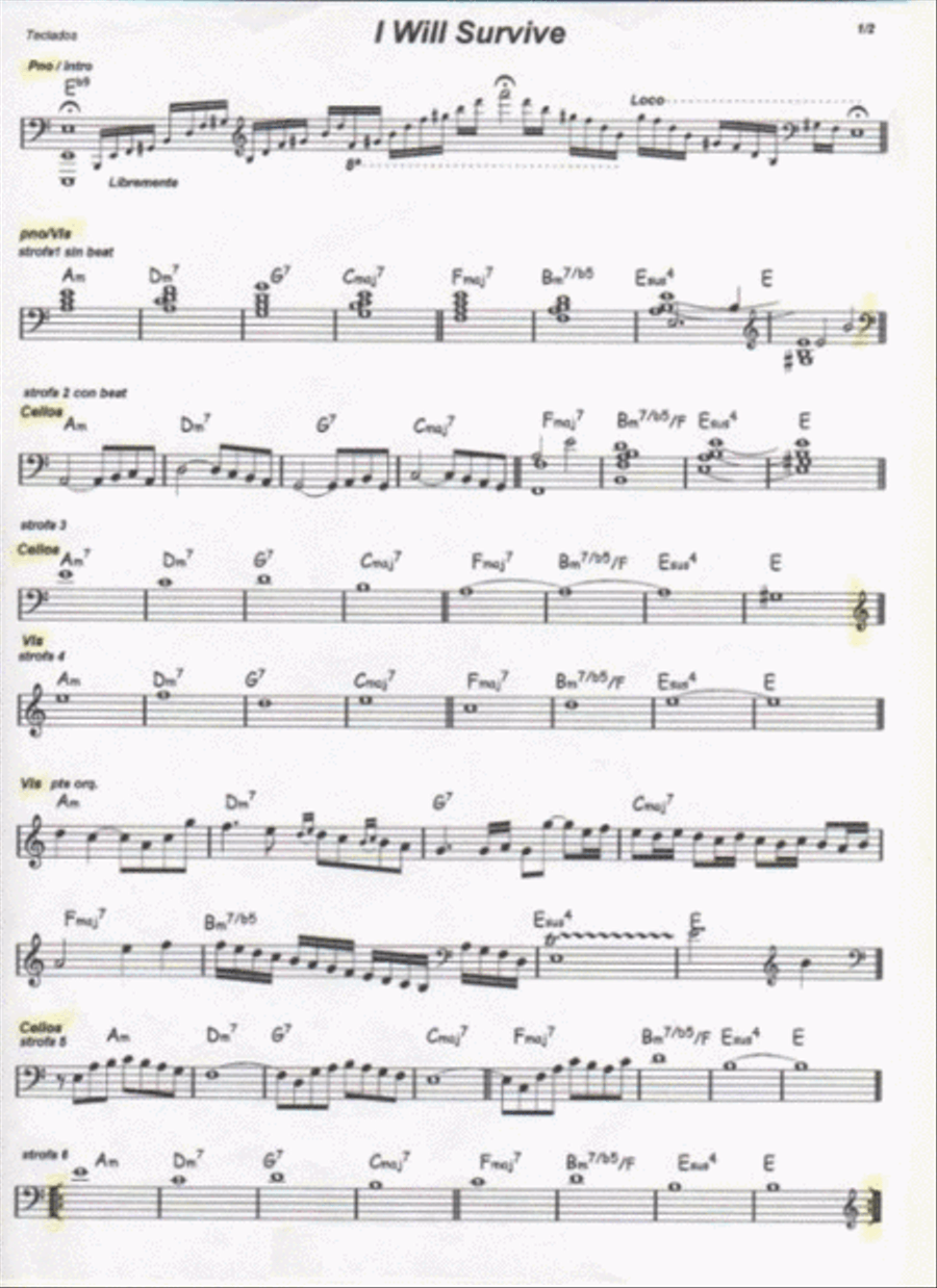 I Will Survive Easy Piano scores gallery preview page 2