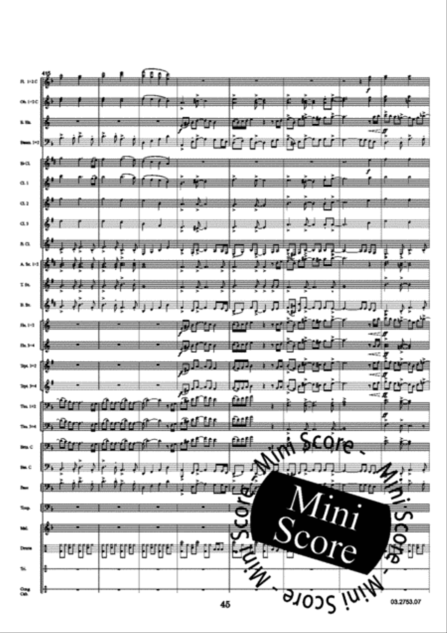 Turn of a Friendly card Concert Band scores gallery preview page 49