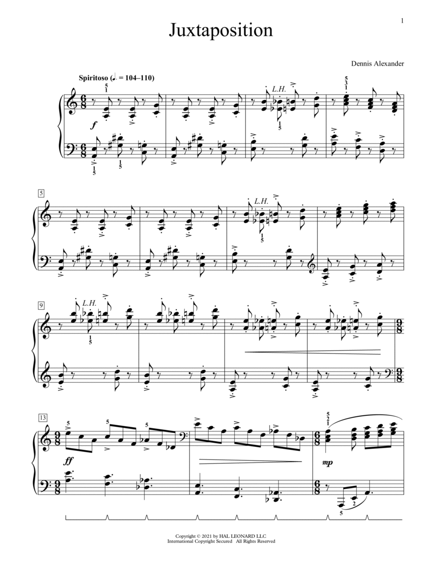 Juxtaposition Piano Method scores gallery preview page 1