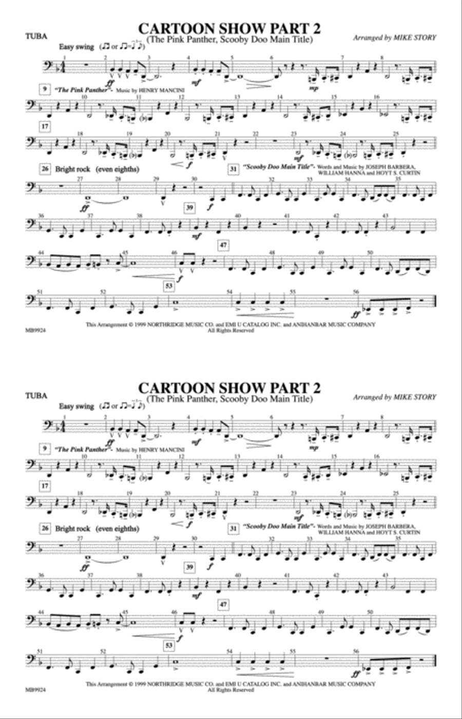 Cartoon Show, Part 2: Tuba Marching Band scores gallery preview page 1