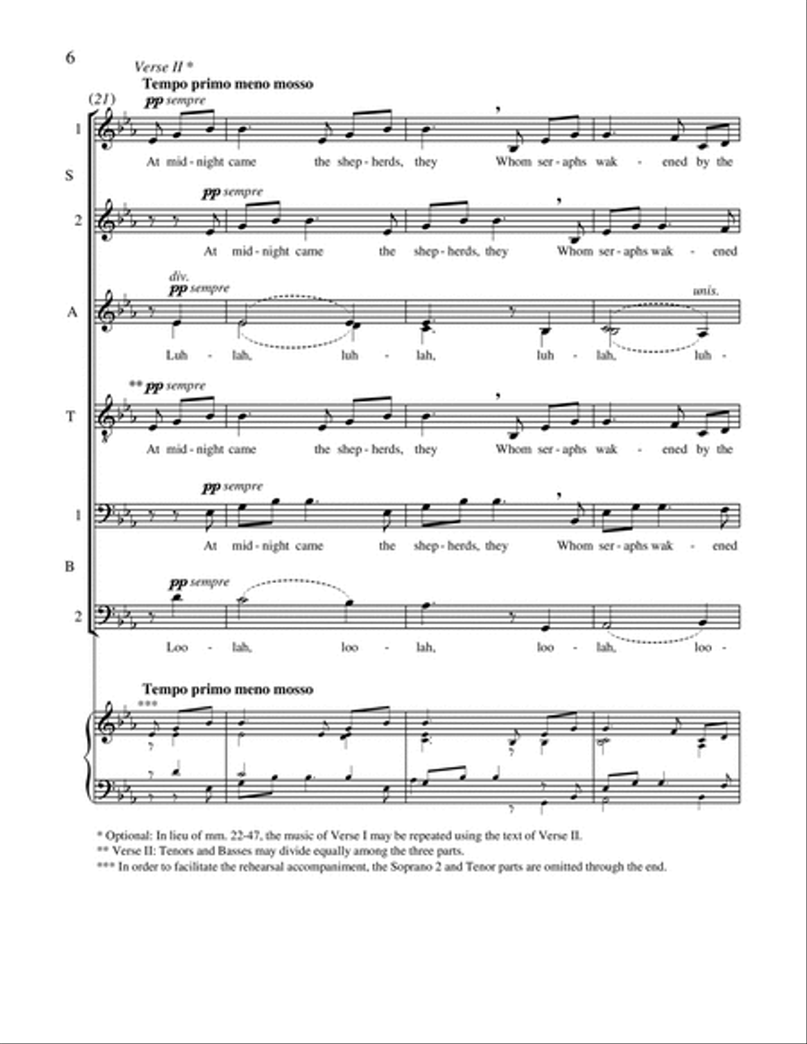Carols of the Nativity: 4. A Christmas Lullaby A Cappella scores gallery preview page 5
