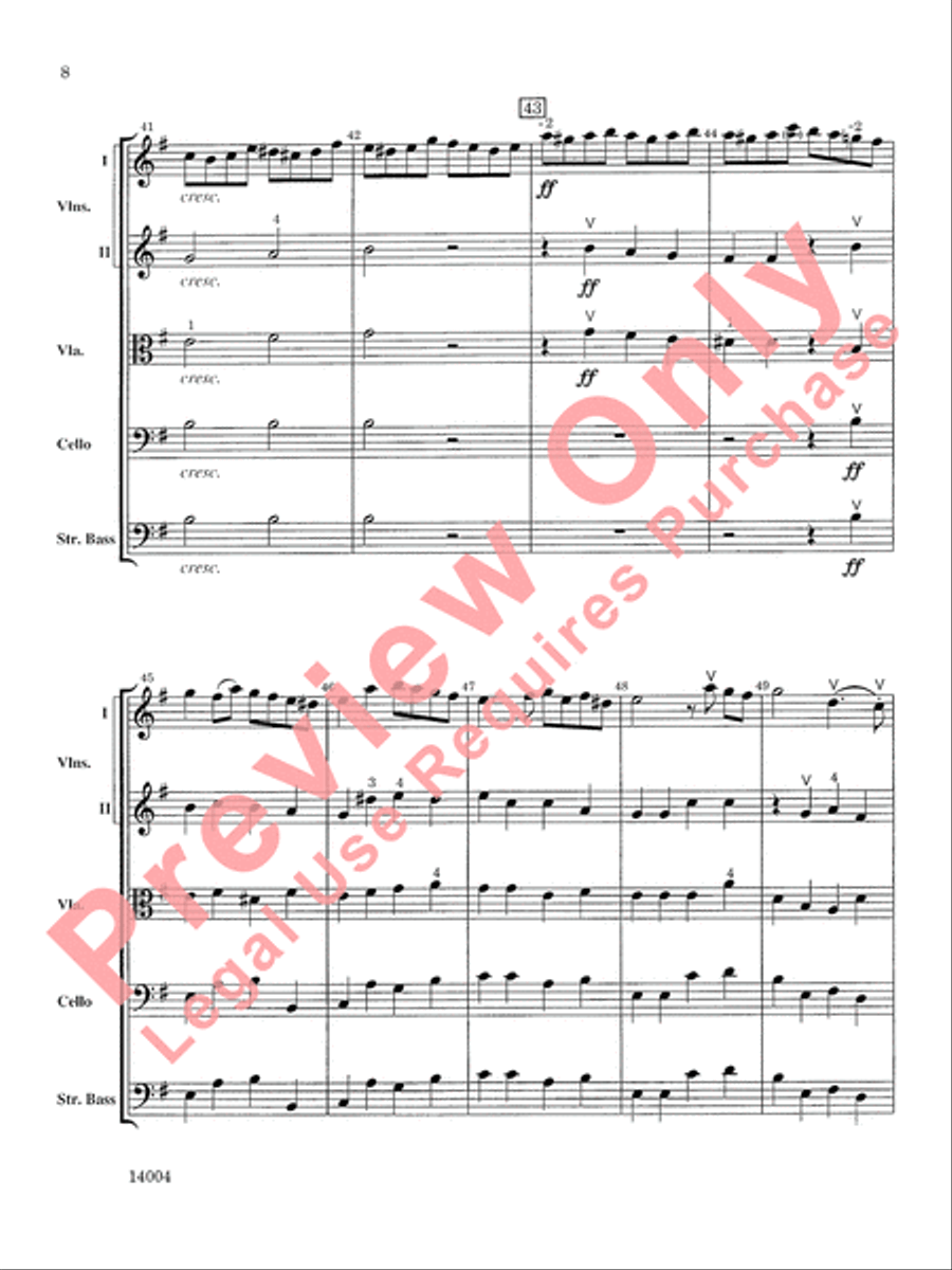 Symphony No. 4 String Orchestra scores gallery preview page 9