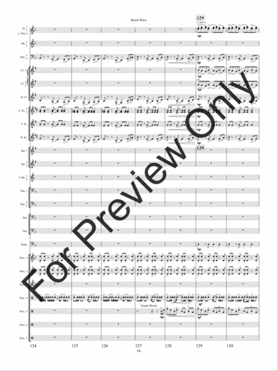 Shock Wave (Score) Concert Band scores gallery preview page 19