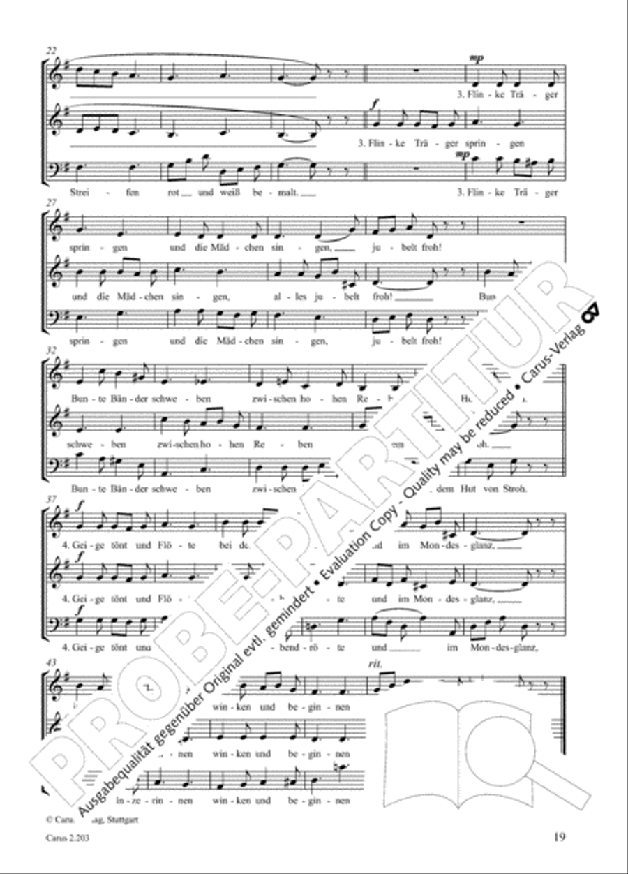 Loreley. Folk songs for choir (Loreley. Volkslieder fur Chor) Choir scores gallery preview page 26