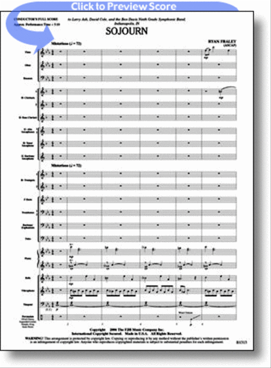 Sojourn Concert Band scores gallery preview page 1