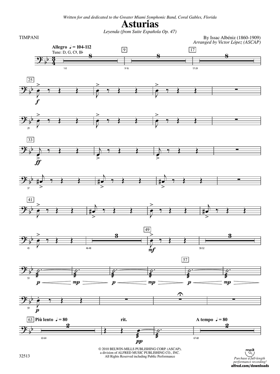 Asturias: Timpani