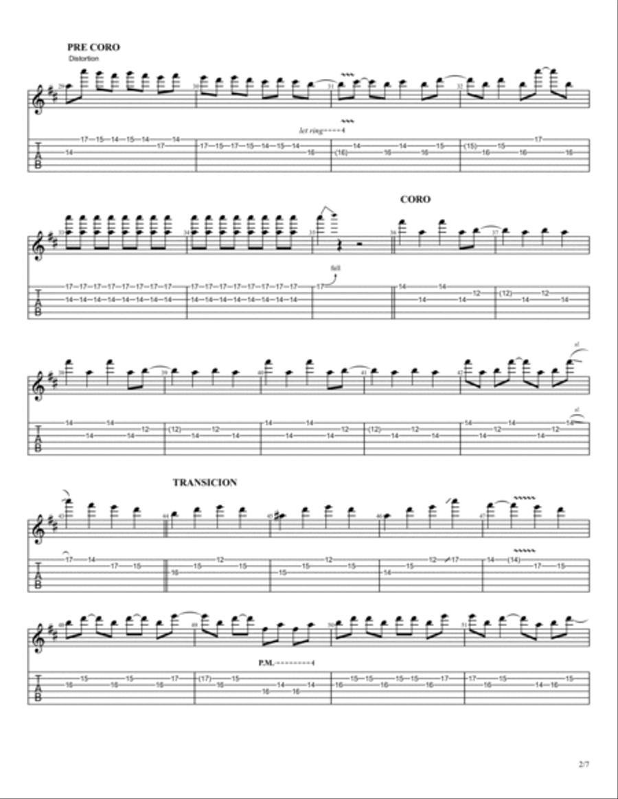 Happy Me Guitar Tablature scores gallery preview page 2