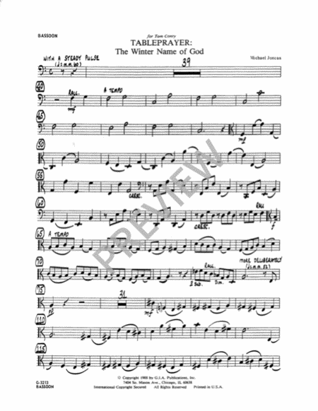 Tableprayer: Winter Name of God - Instrument edition