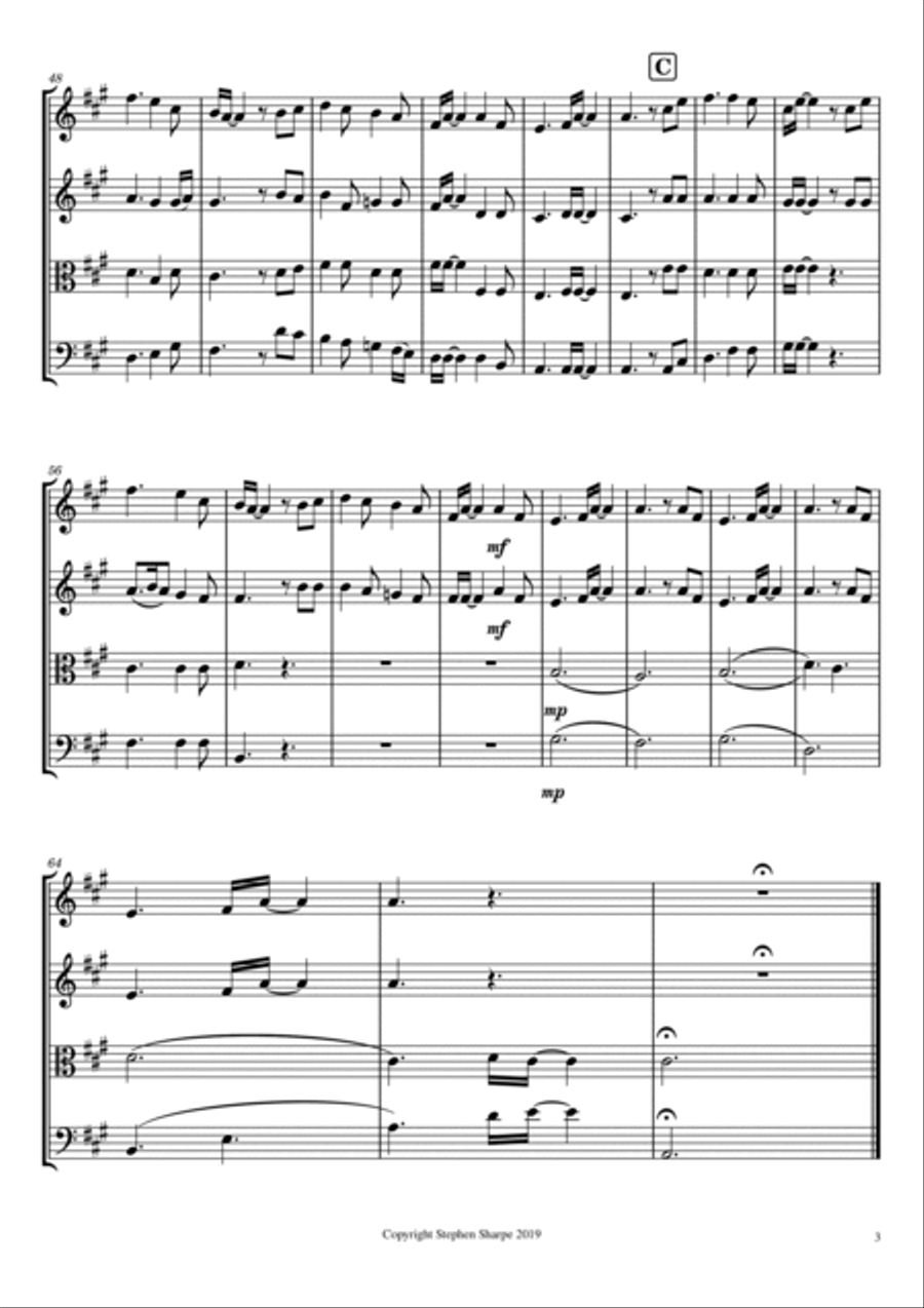 Wild Mountain Thyme Wild Mountain Thyme String Quartet scores gallery preview page 3