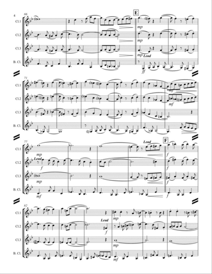 Desafinado Clarinet Quartet scores gallery preview page 5