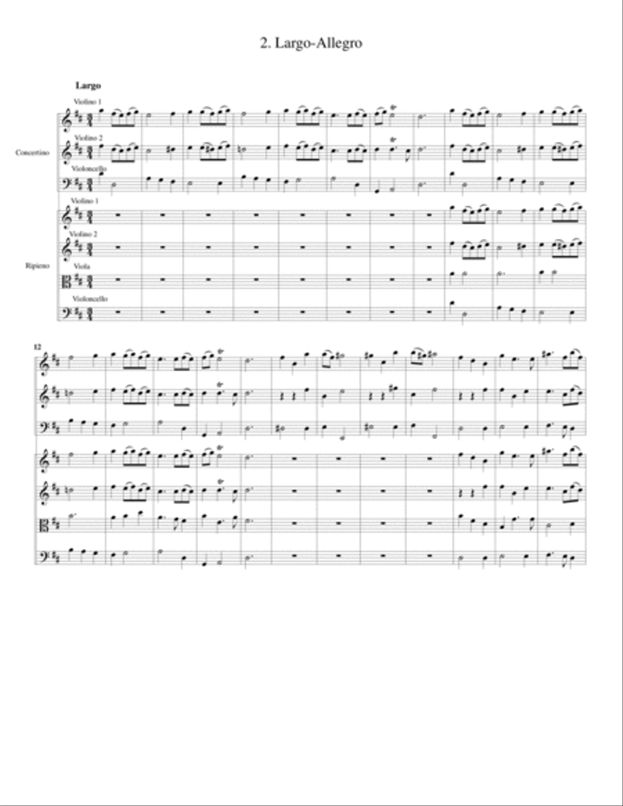 12 concerti grossi, Op.6 (complete set of scores and parts) String Trio scores gallery preview page 6