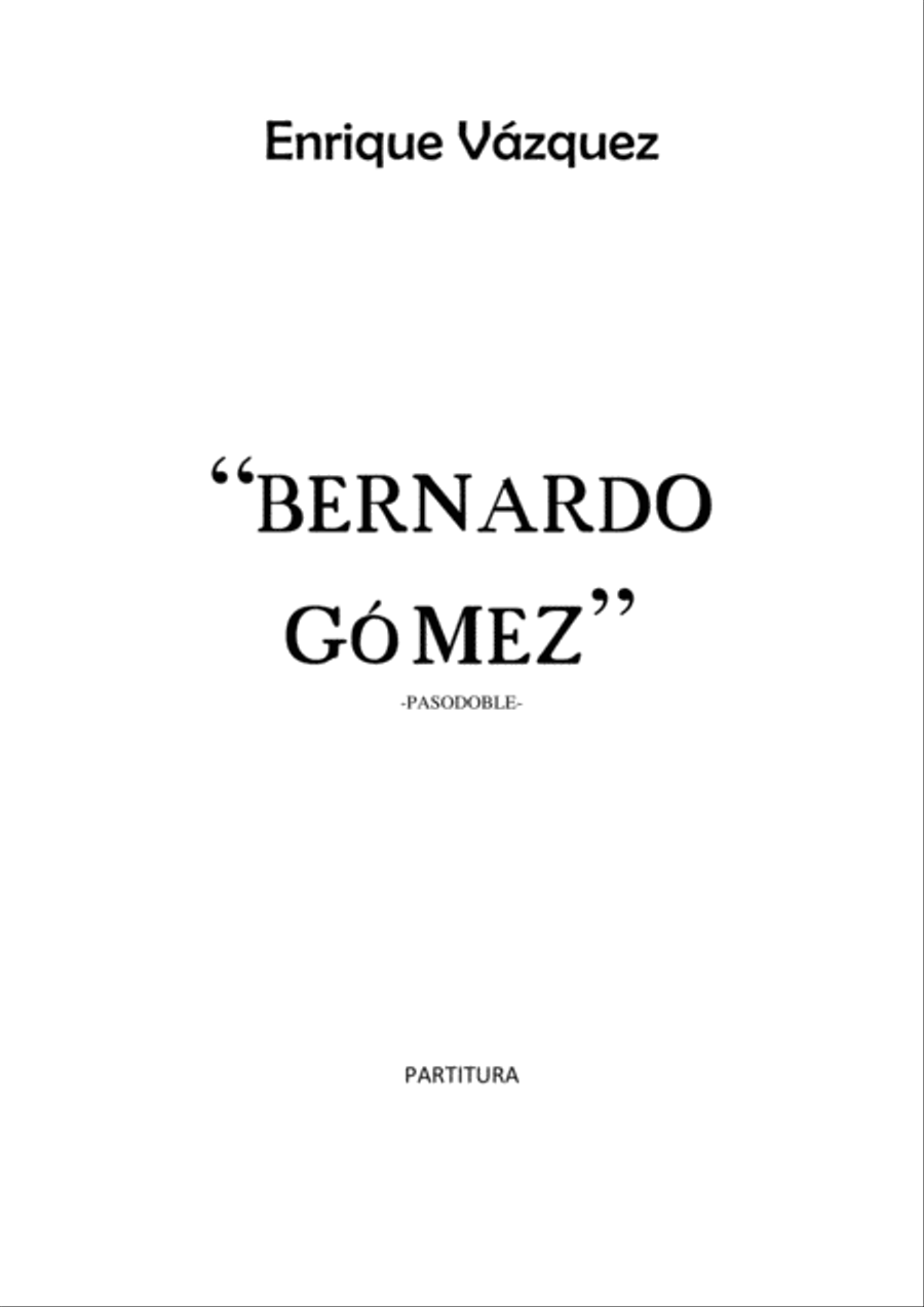 Bernardo Gómez Concert Band scores gallery preview page 1