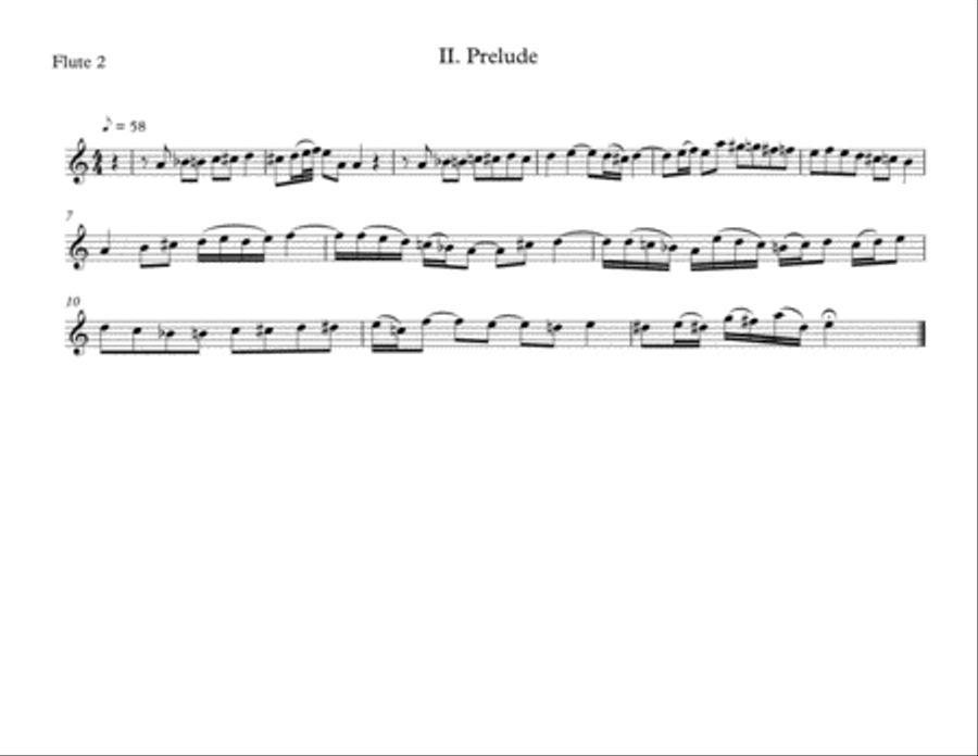 Das alte Jahr vergangen ist, II. Prelude, by J.S. Bach, arranged for Flute Choir (3 Flutes, Bass Flu