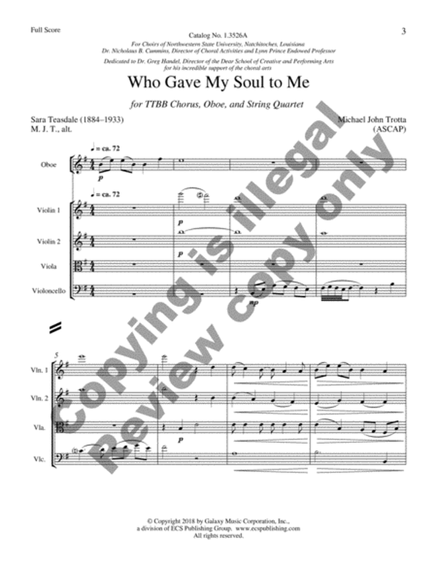 For You I Am Still from For a Breath of Ecstasy (Full Score)